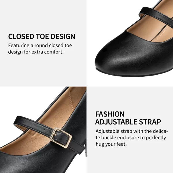 Trary Mary Jane Shoes Women, Chunky Mary Janes Heels for Women Shoes Dressy Casual, Dress Shoes for Women Block Heels Closed Toe Mary Jane Pumps