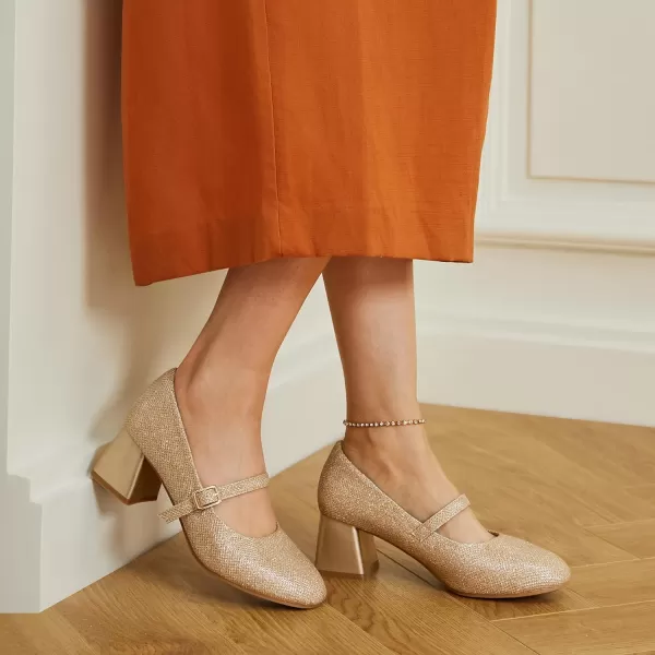 Trary Mary Jane Shoes Women, Chunky Mary Janes Heels for Women Shoes Dressy Casual, Dress Shoes for Women Block Heels Closed Toe Mary Jane Pumps