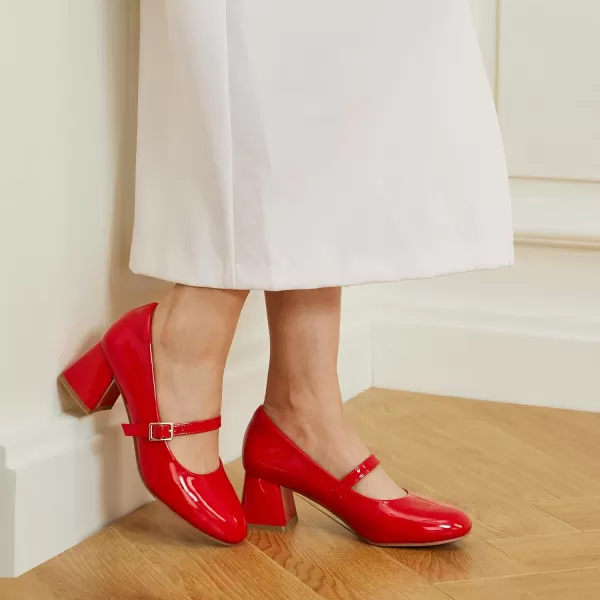 Trary Mary Jane Shoes Women, Chunky Mary Janes Heels for Women Shoes Dressy Casual, Dress Shoes for Women Block Heels Closed Toe Mary Jane Pumps