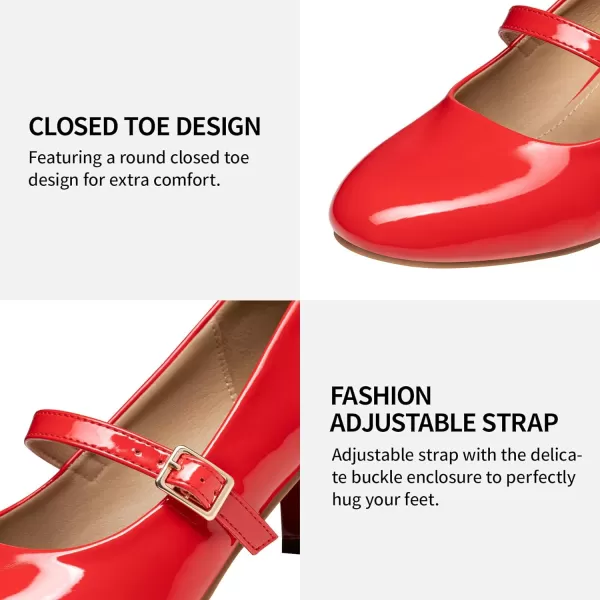 Trary Mary Jane Shoes Women, Chunky Mary Janes Heels for Women Shoes Dressy Casual, Dress Shoes for Women Block Heels Closed Toe Mary Jane Pumps