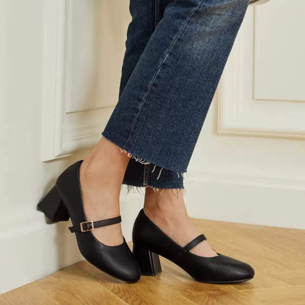 Trary Mary Jane Shoes Women, Chunky Mary Janes Heels for Women Shoes Dressy Casual, Dress Shoes for Women Block Heels Closed Toe Mary Jane Pumps