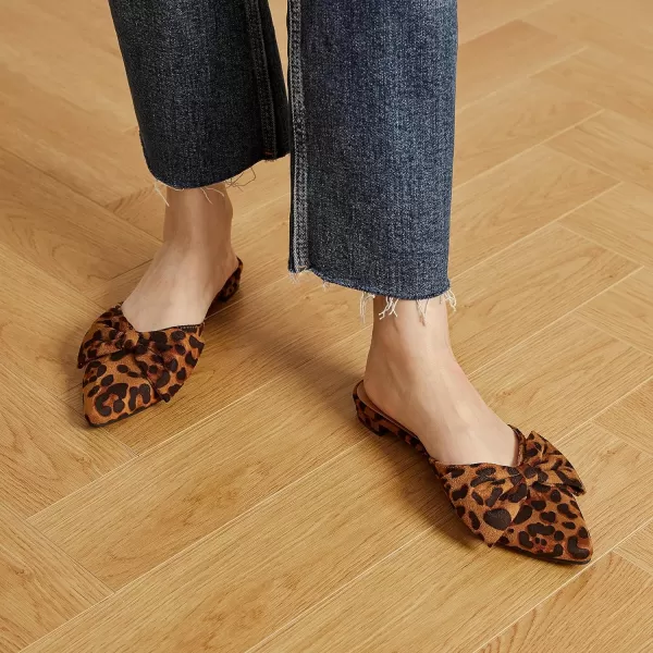 Trary Mules for Women Flats Comfortable, Bow Pointed Toe Womens Mules, Flats Mules Shoes for Women, Cute Mule Women's Mules &amp; Clogs, Slip On Womens Mules Flats, Backless Loafers Mule Shoes for Women