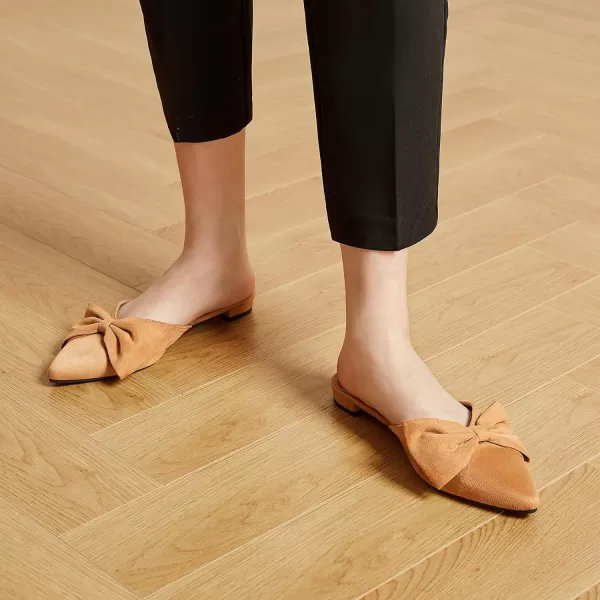 Trary Mules for Women Flats Comfortable, Bow Pointed Toe Womens Mules, Flats Mules Shoes for Women, Cute Mule Women's Mules &amp; Clogs, Slip On Womens Mules Flats, Backless Loafers Mule Shoes for Women