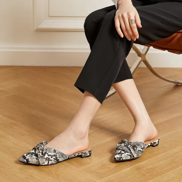 Trary Mules for Women Flats Comfortable, Bow Pointed Toe Womens Mules, Flats Mules Shoes for Women, Cute Mule Women's Mules &amp; Clogs, Slip On Womens Mules Flats, Backless Loafers Mule Shoes for Women
