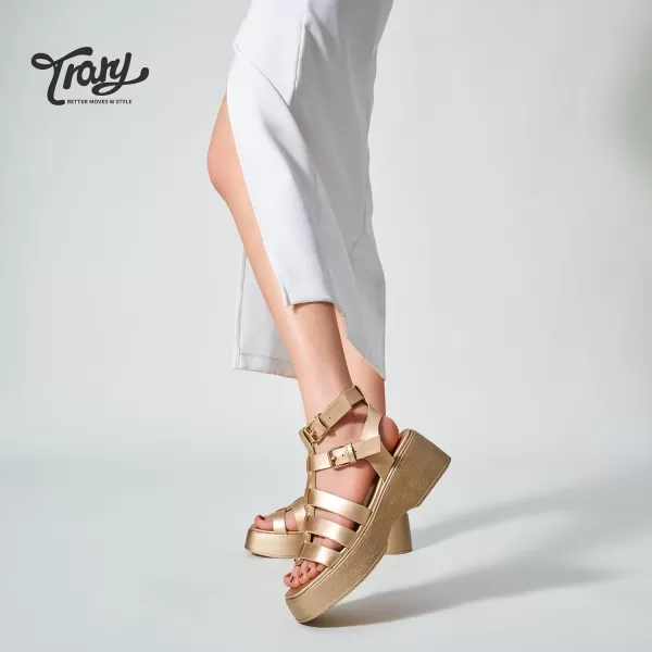 Trary Platform Sandals, Gladiator Sandals for women, Women's Platform Sandals Espadrille Wedge Lightweight