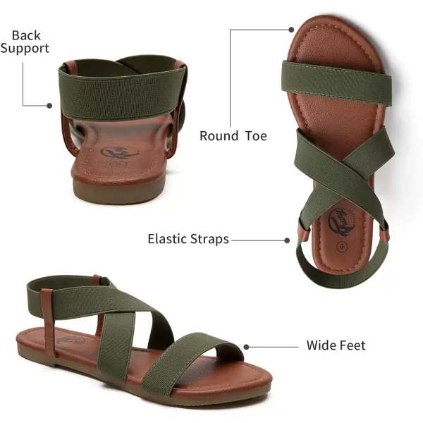 Trary Sandals Women, Womens Sandals, Flat Sandals for Women Dressy Summer, Women's Sandals, Elastic Sandals for Women, Cute Sandals, Open Toe Dress Sandals,Wide Sandles Womans, Sandalias Para Mujer