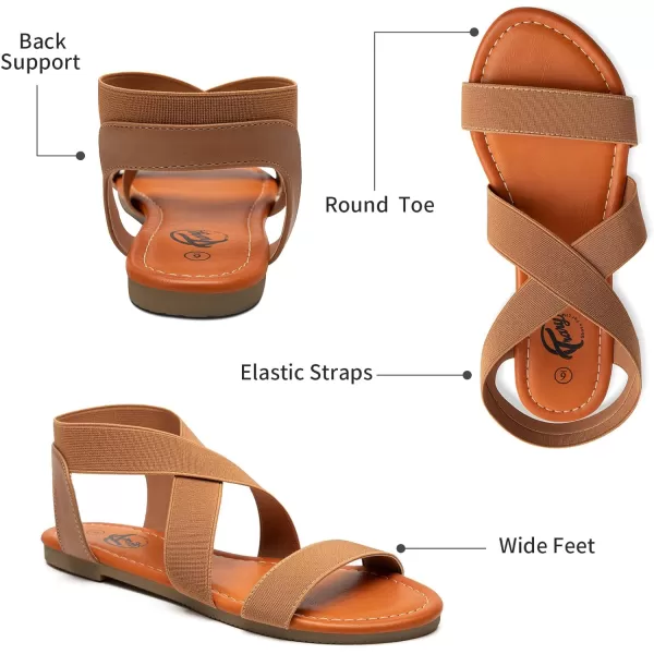 Trary Sandals Women, Womens Sandals, Flat Sandals for Women Dressy Summer, Women's Sandals, Elastic Sandals for Women, Cute Sandals, Open Toe Dress Sandals,Wide Sandles Womans, Sandalias Para Mujer