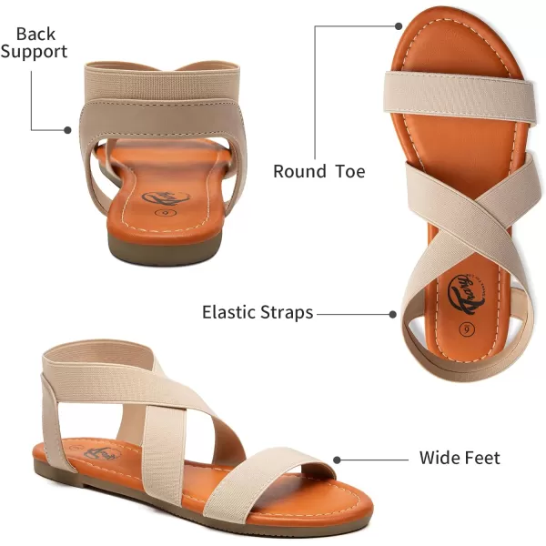 Trary Sandals Women, Womens Sandals, Flat Sandals for Women Dressy Summer, Women's Sandals, Elastic Sandals for Women, Cute Sandals, Open Toe Dress Sandals,Wide Sandles Womans, Sandalias Para Mujer