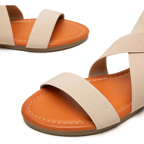Trary Sandals Women, Womens Sandals, Flat Sandals for Women Dressy Summer, Women's Sandals, Elastic Sandals for Women, Cute Sandals, Open Toe Dress Sandals,Wide Sandles Womans, Sandalias Para Mujer