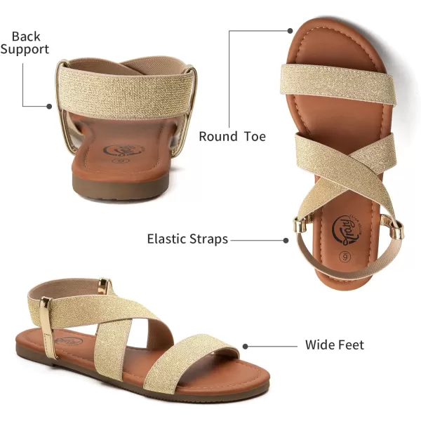 Trary Sandals Women, Womens Sandals, Flat Sandals for Women Dressy Summer, Women's Sandals, Elastic Sandals for Women, Cute Sandals, Open Toe Dress Sandals,Wide Sandles Womans, Sandalias Para Mujer