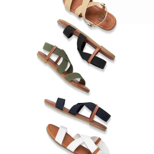 Trary Sandals Women, Womens Sandals, Flat Sandals for Women Dressy Summer, Women's Sandals, Elastic Sandals for Women, Cute Sandals, Open Toe Dress Sandals,Wide Sandles Womans, Sandalias Para Mujer