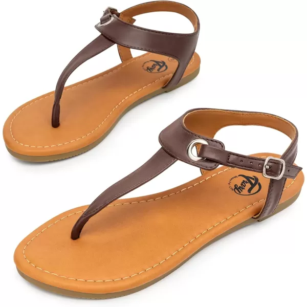 Trary Sandals Womens, Thong Sandals for Women with T-Strap, Adjustable Ankle Buckle for Women Sandals, Flat Sandals for Women Dressy, Cute Sandals for Women, Summer Sandals for Women 2023