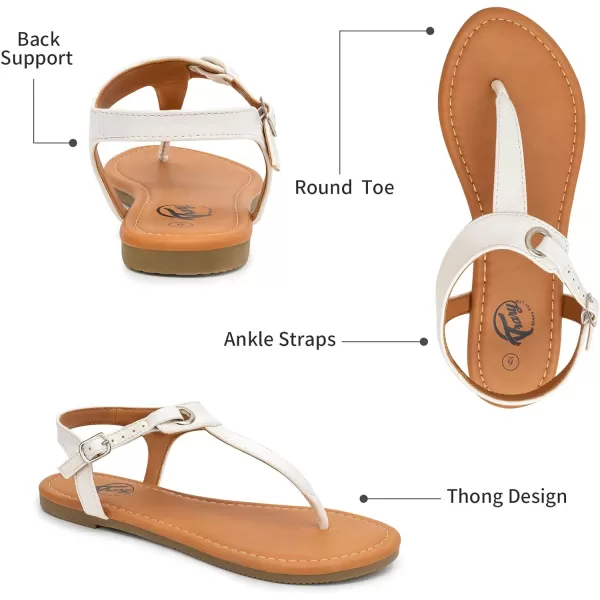 Trary Sandals Womens, Thong Sandals for Women with T-Strap, Adjustable Ankle Buckle for Women Sandals, Flat Sandals for Women Dressy, Cute Sandals for Women, Summer Sandals for Women 2023