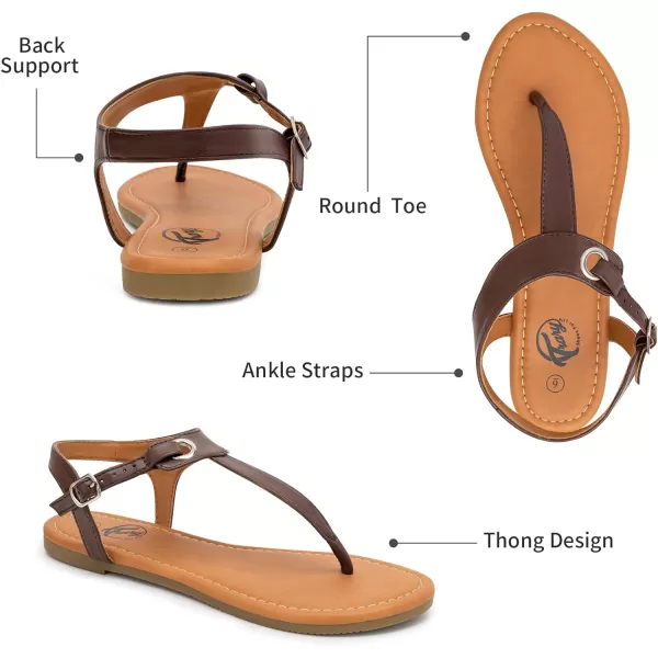 Trary Sandals Womens, Thong Sandals for Women with T-Strap, Adjustable Ankle Buckle for Women Sandals, Flat Sandals for Women Dressy, Cute Sandals for Women, Summer Sandals for Women 2023