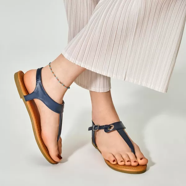 Trary Sandals Womens, Thong Sandals for Women with T-Strap, Adjustable Ankle Buckle for Women Sandals, Flat Sandals for Women Dressy, Cute Sandals for Women, Summer Sandals for Women 2023