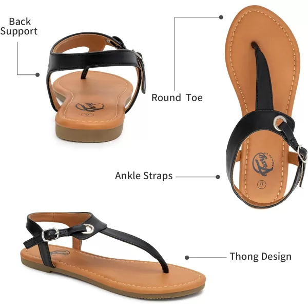 Trary Sandals Womens, Thong Sandals for Women with T-Strap, Adjustable Ankle Buckle for Women Sandals, Flat Sandals for Women Dressy, Cute Sandals for Women, Summer Sandals for Women 2023