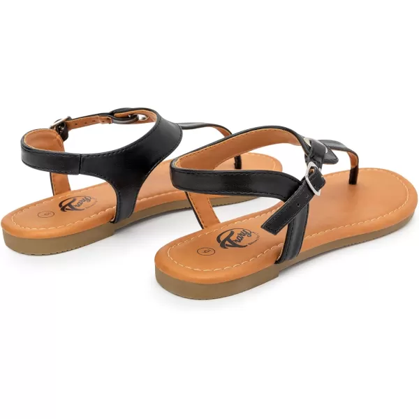 Trary Sandals Womens, Thong Sandals for Women with T-Strap, Adjustable Ankle Buckle for Women Sandals, Flat Sandals for Women Dressy, Cute Sandals for Women, Summer Sandals for Women 2023