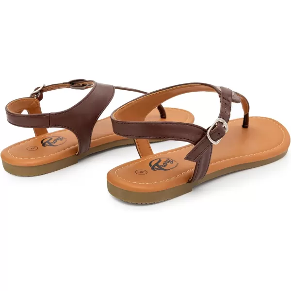 Trary Sandals Womens, Thong Sandals for Women with T-Strap, Adjustable Ankle Buckle for Women Sandals, Flat Sandals for Women Dressy, Cute Sandals for Women, Summer Sandals for Women 2023