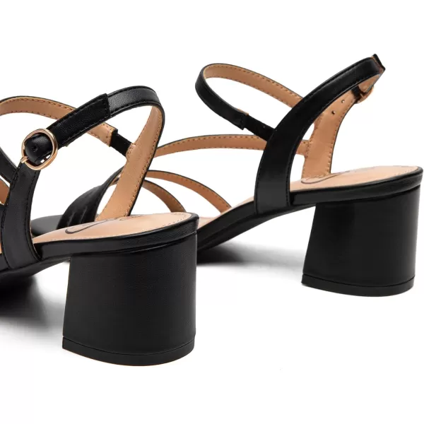 Trary Strappy Heels for Women, Sandals Women Dressy, 2.16 inch Low Block Heels for Women