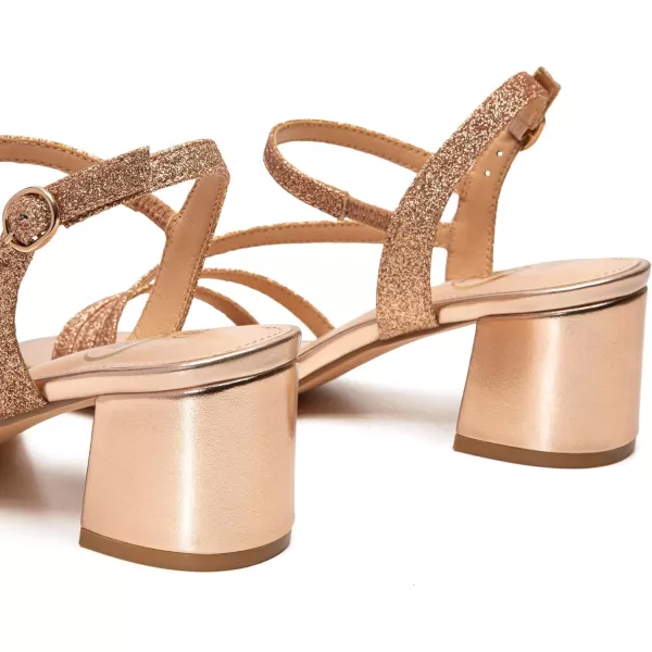 Trary Strappy Heels for Women, Sandals Women Dressy, 2.16 inch Low Block Heels for Women