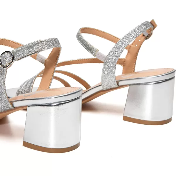 Trary Strappy Heels for Women, Sandals Women Dressy, 2.16 inch Low Block Heels for Women