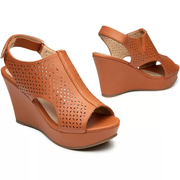 Trary Wedge Sandals for Women,Comfortable Wedges for Women,Open Toe Wedge Heels for Women,Sandals for Women Dressy Summer,Hollowed-out Womens Wedges,3.5 inch Women's Platform &amp; Wedge Sandals