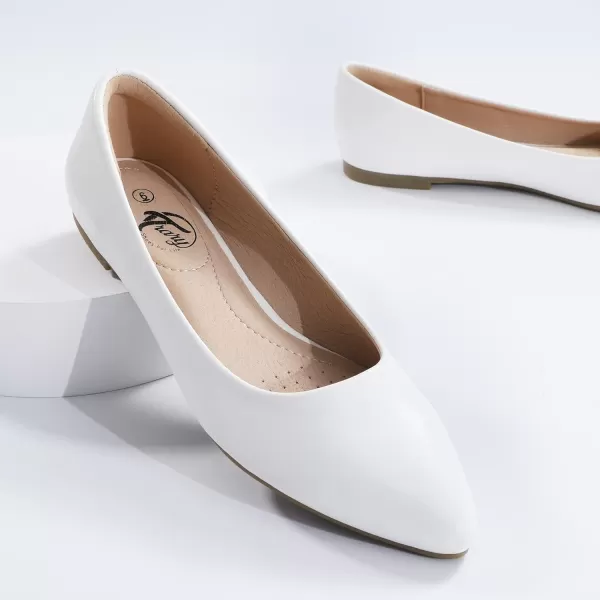 Trary Women's Classic Ballet Flats, Pointed Toe Flats Slip On, Casual Comfort Dress Flats Shoes