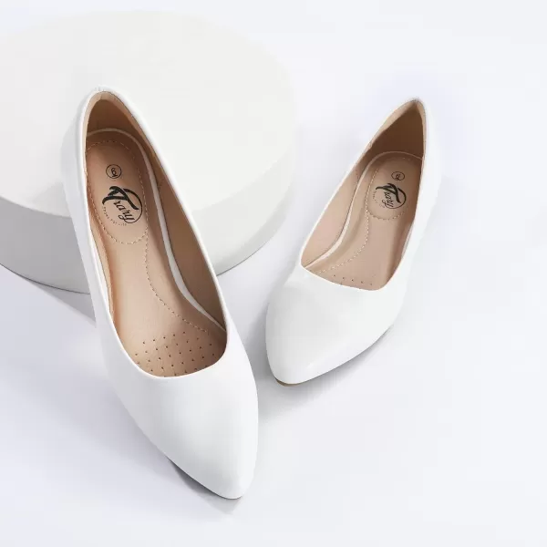 Trary Women's Classic Ballet Flats, Pointed Toe Flats Slip On, Casual Comfort Dress Flats Shoes