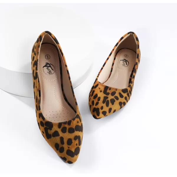 Trary Women's Classic Ballet Flats, Pointed Toe Flats Slip On, Casual Comfort Dress Flats Shoes