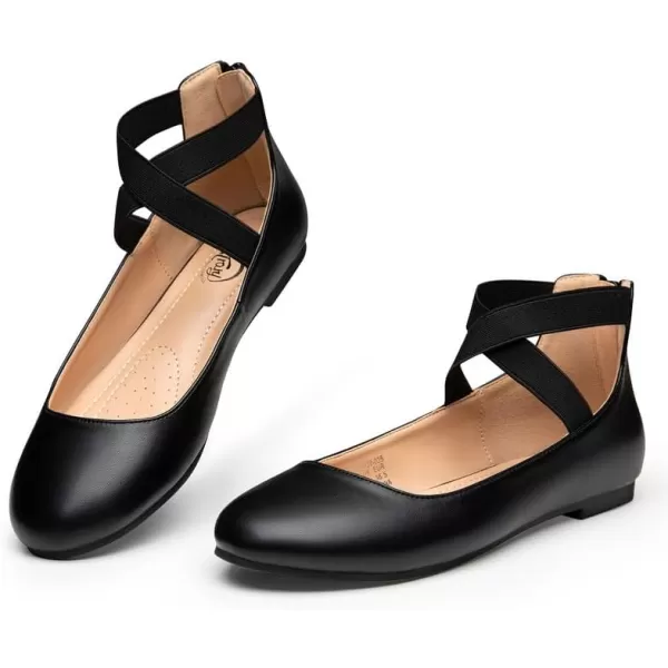 Trary Women's Flats, Flats Shoes Women, Ballet Flats Shoes for Women,Mary Jane Shoes for Women, Elastic Ankle Straps Flats Shoes, Round Toe Dress Shoes for Women, Business Casual Flats Shoes