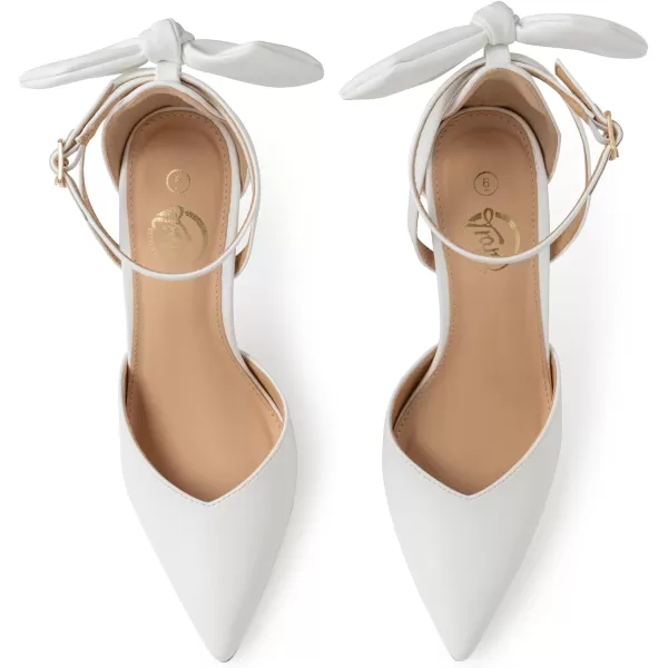 Trary Women's Heels for Women Closed Toe Women's Stiletto High Heels Pointed Toe Bow Knot Ankle Strap 3.74 Inches Pumps Adjustable Buckle Womens Comfy Sexy Shoes for Wedding Casual Party Office