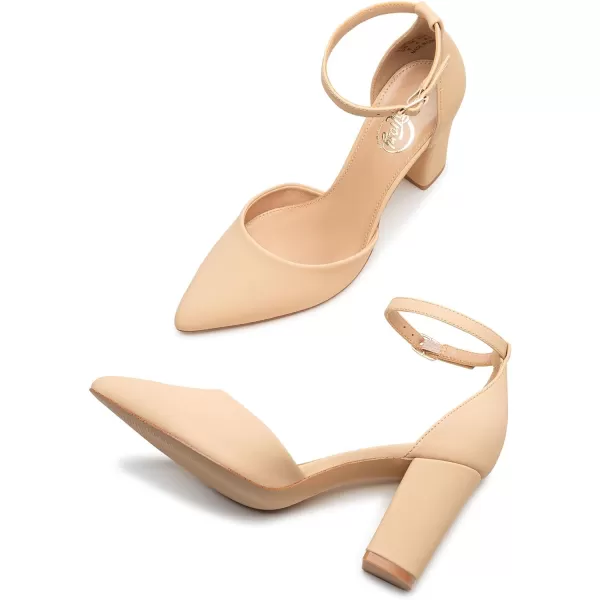 Trary Women's Heels,Women's Pumps,Black Nude Heels for Women,Chunky Heels for Women,Closed Toe Heels for Women,High Platform Heels，Pointed Toe Dress Office Wedding Shoes for Women