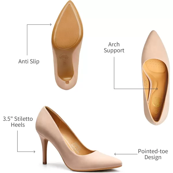 Trary Women’s High Heel Dress Pump Pointed Toe Shoe Classic Office Special Dressy Casua Wedding Pump Shoes