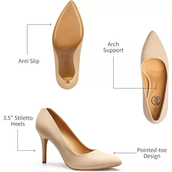 Trary Women’s High Heel Dress Pump Pointed Toe Shoe Classic Office Special Dressy Casua Wedding Pump Shoes