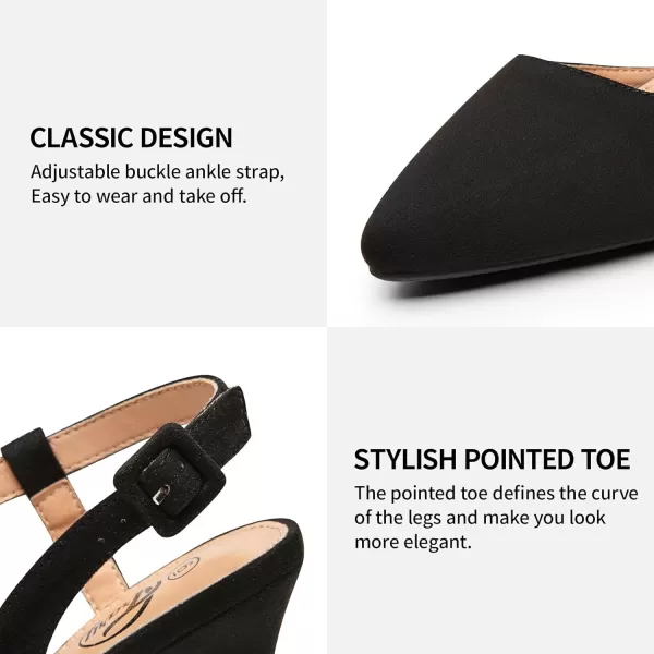 Trary Womens High Heels Pointed Toe Slingback Heels for Women Sexy Stiletto Heels Buckle Ankle Strap Closed Toe Office Party Prom Wedding Dress Pumps Shoes