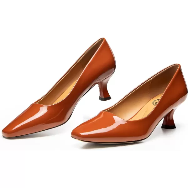 Trary Women's Kitten Heels Dress Pumps Classic Square Toe Shoes Casual Low Heels Closed Toe Pumps for Women Office