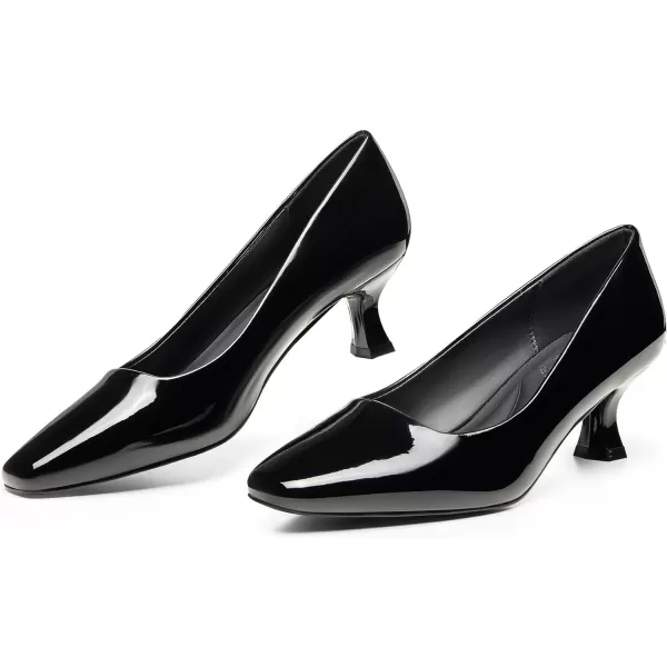 Trary Women's Kitten Heels Dress Pumps Classic Square Toe Shoes Casual Low Heels Closed Toe Pumps for Women Office