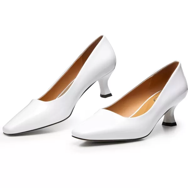 Trary Women's Kitten Heels Dress Pumps Classic Square Toe Shoes Casual Low Heels Closed Toe Pumps for Women Office