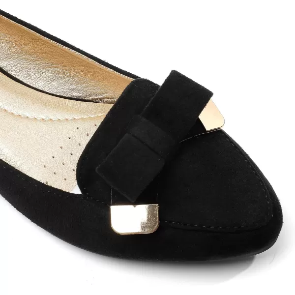 Trary Women’s Loafer Flats Shoes Slip On Comfortable Office Walking Driving Dress Wedding Shoes Pointed Toe with Bow