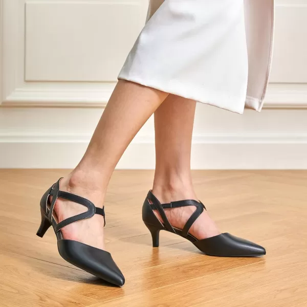Trary Women's Low Heels Pumps Dress Pointed Toe Comfortable Casual Work Office Wedding Party Pumps Shoes