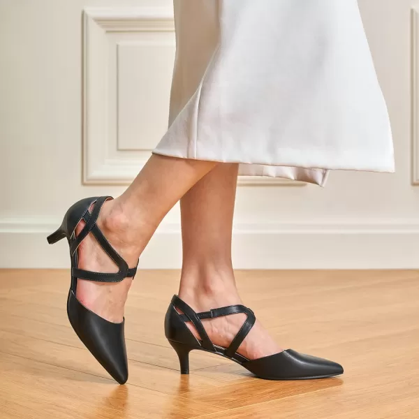 Trary Women's Low Heels Pumps Dress Pointed Toe Comfortable Casual Work Office Wedding Party Pumps Shoes