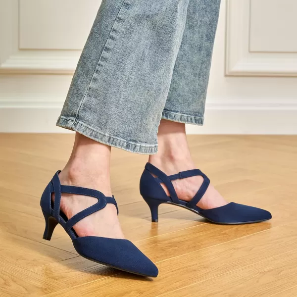 Trary Women's Low Heels Pumps Dress Pointed Toe Comfortable Casual Work Office Wedding Party Pumps Shoes
