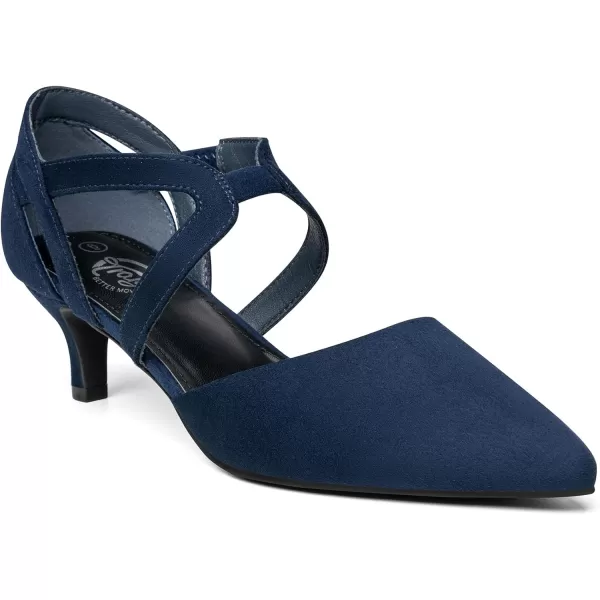 Trary Women's Low Heels Pumps Dress Pointed Toe Comfortable Casual Work Office Wedding Party Pumps Shoes