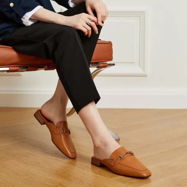 Trary Women's Mules,Loafers for Women,Womens Buckle Loafers,Square Toe Mules for Women,Women's Black Flat for Women,Classic Dressy Shoes for Women，Casual Comfortable Shoes for Women