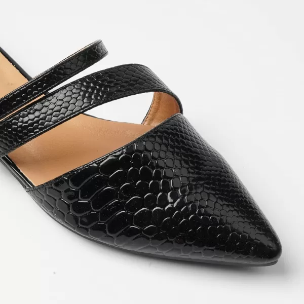 Trary Women's Pointy Toe Slidess for Women,Flat Mule Slides,Slip On Shoes