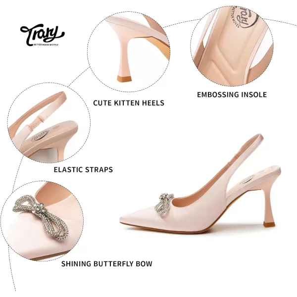 Trary Women's Pumps, Back Heels for Women Closed Toe, Pumps Shoes Women, Kitten Heels for Women, Womens Pumps 3 Inch Heel, Low Heel Womens Heels, Womens Dress Shoes, Short Stiletto Heels, Work Heels