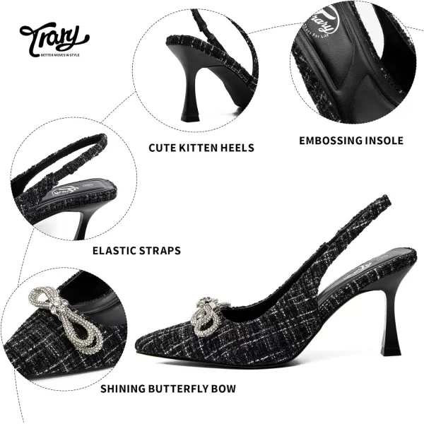 Trary Women's Pumps, Back Heels for Women Closed Toe, Pumps Shoes Women, Kitten Heels for Women, Womens Pumps 3 Inch Heel, Low Heel Womens Heels, Womens Dress Shoes, Short Stiletto Heels, Work Heels