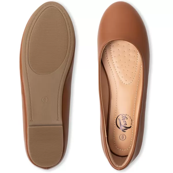 Trary Women's Round Toe Flats Shoes Comfortable Slip on Shoes Casual Dress Shoes