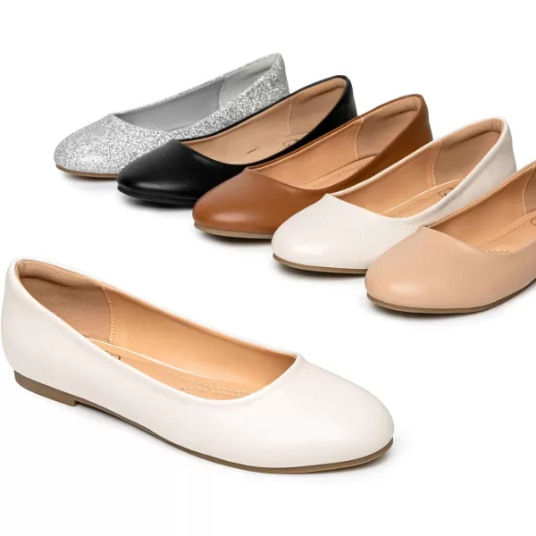 Trary Women's Round Toe Flats Shoes Comfortable Slip on Shoes Casual Dress Shoes
