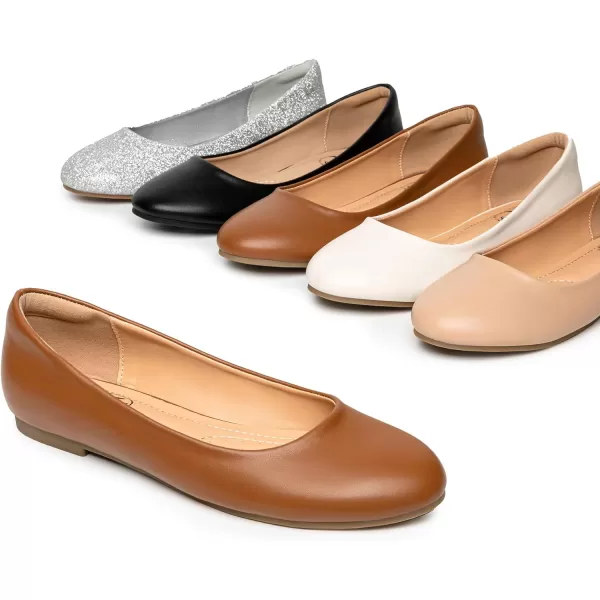 Trary Women's Round Toe Flats Shoes Comfortable Slip on Shoes Casual Dress Shoes